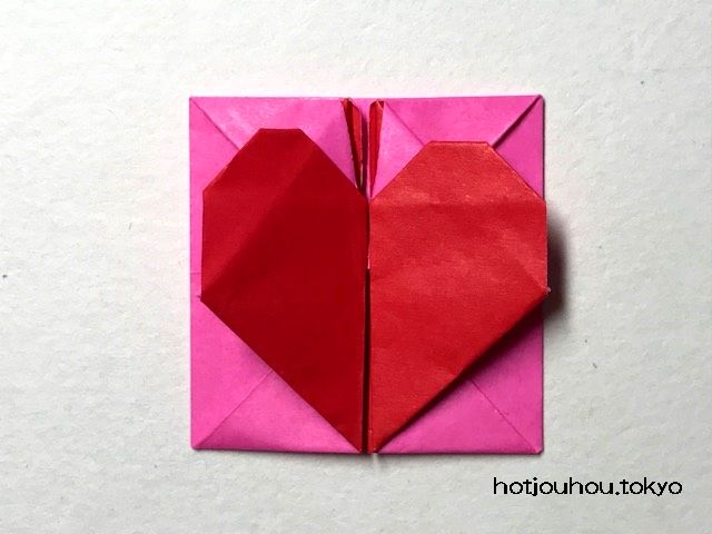 折り紙ハート箱の折り方を図解 バレンタインはハートの窓で告白 暮らしの情報局